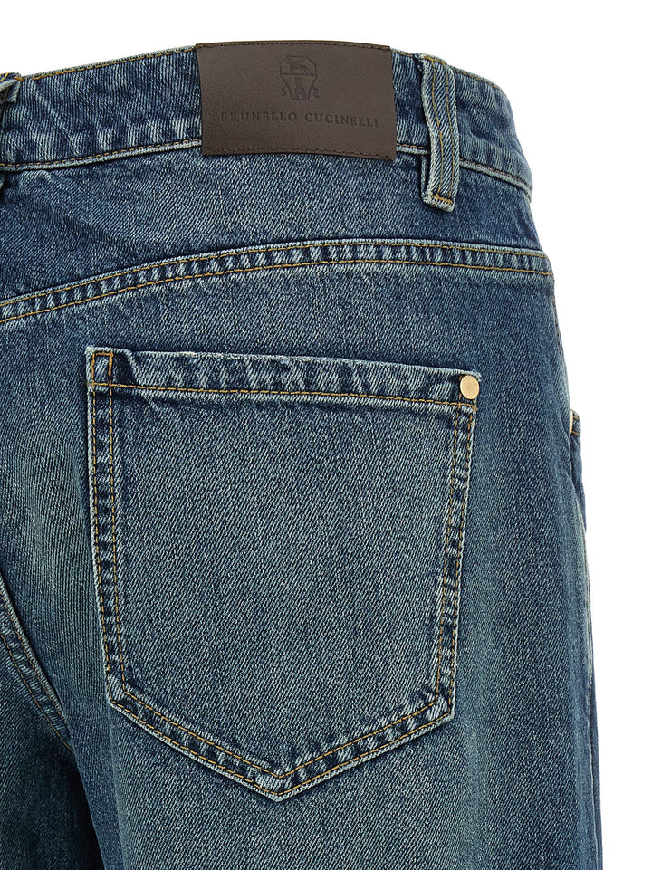 Brunello Cucinelli Blue Cotton Jeans Denim