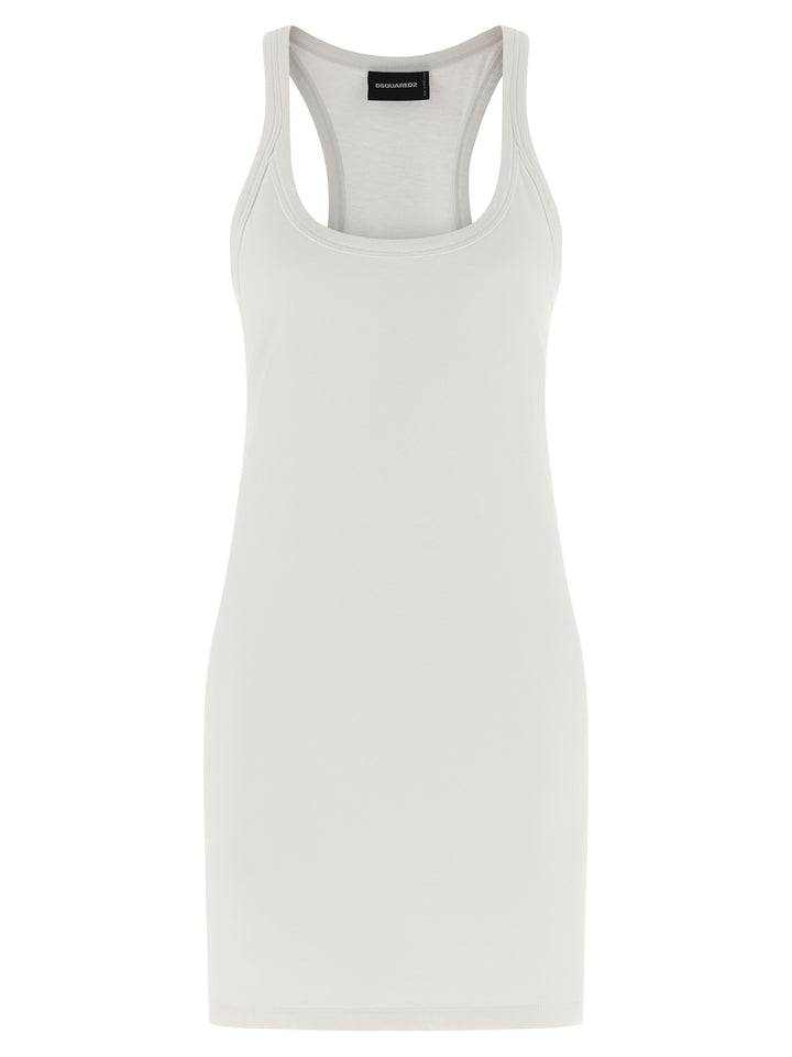 Dsquared² White Cotton Short Dress