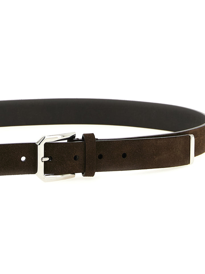 Brunello Cucinelli Brown Bull Skin Regular Belt