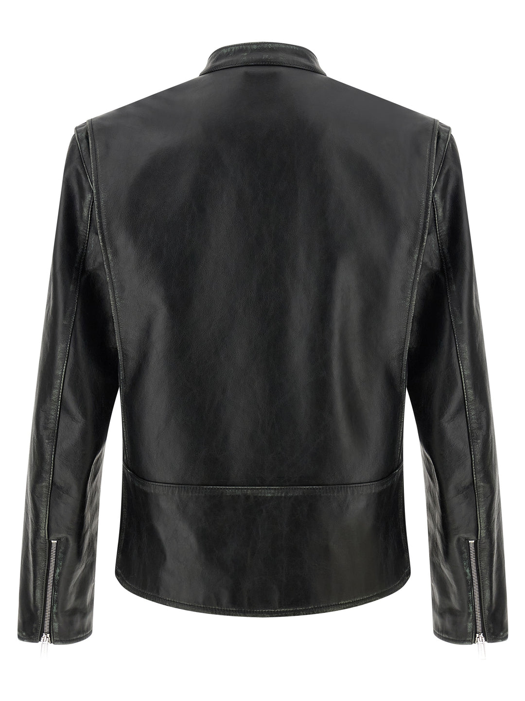 Dsquared² Black Leather Leather Jacket