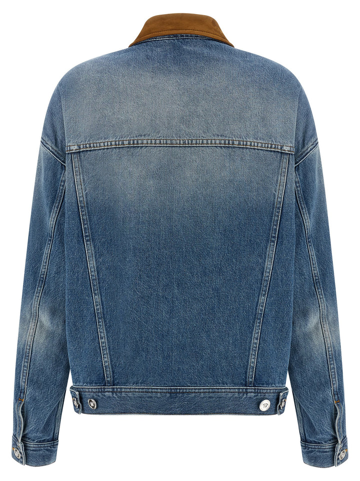Versace Blue Cotton Denim Jacket