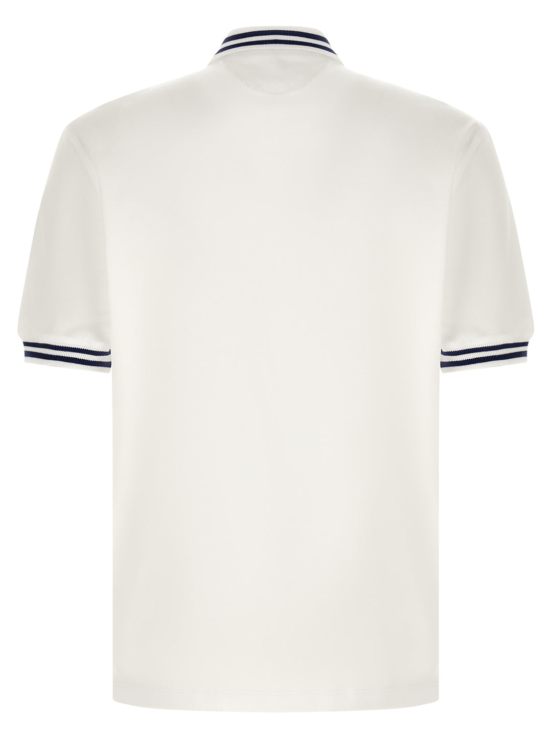 Brunello Cucinelli White Cotton Polo Shirt