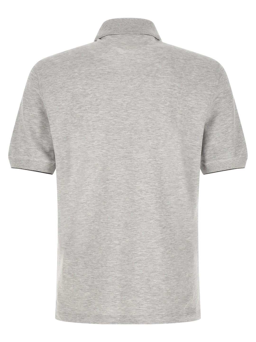 Brunello Cucinelli Gray Cotton Polo Shirt