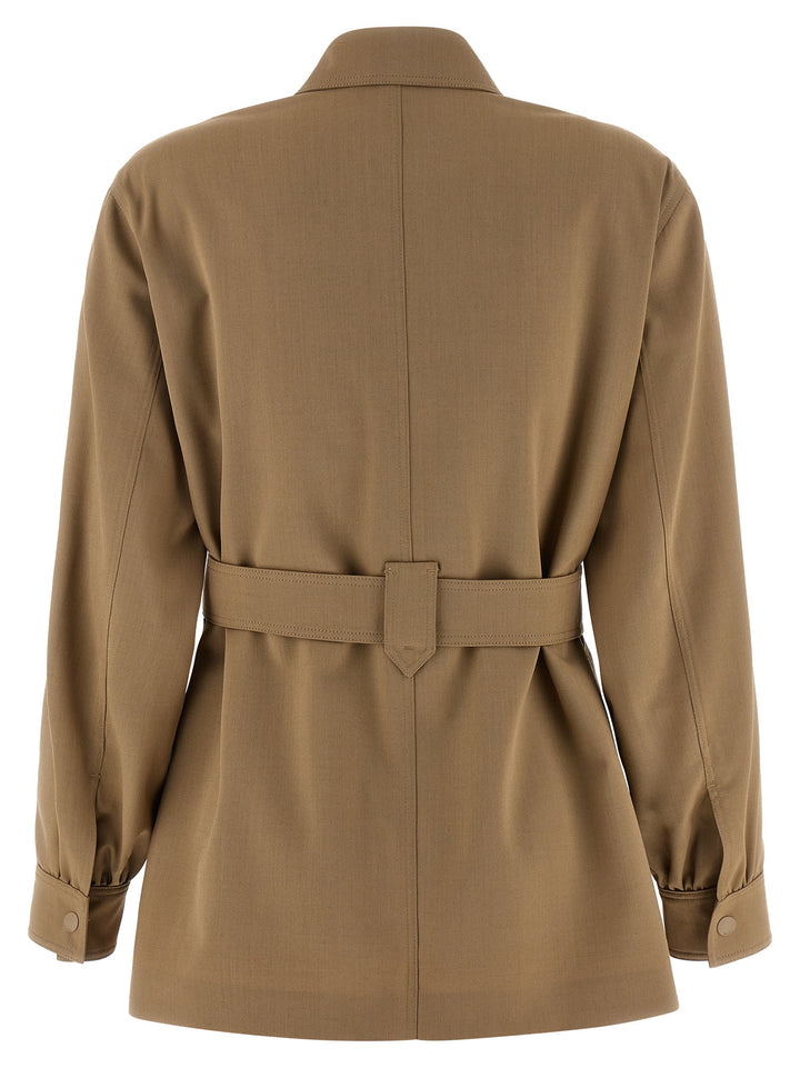Max Mara Beige Virgin Wool Blouse