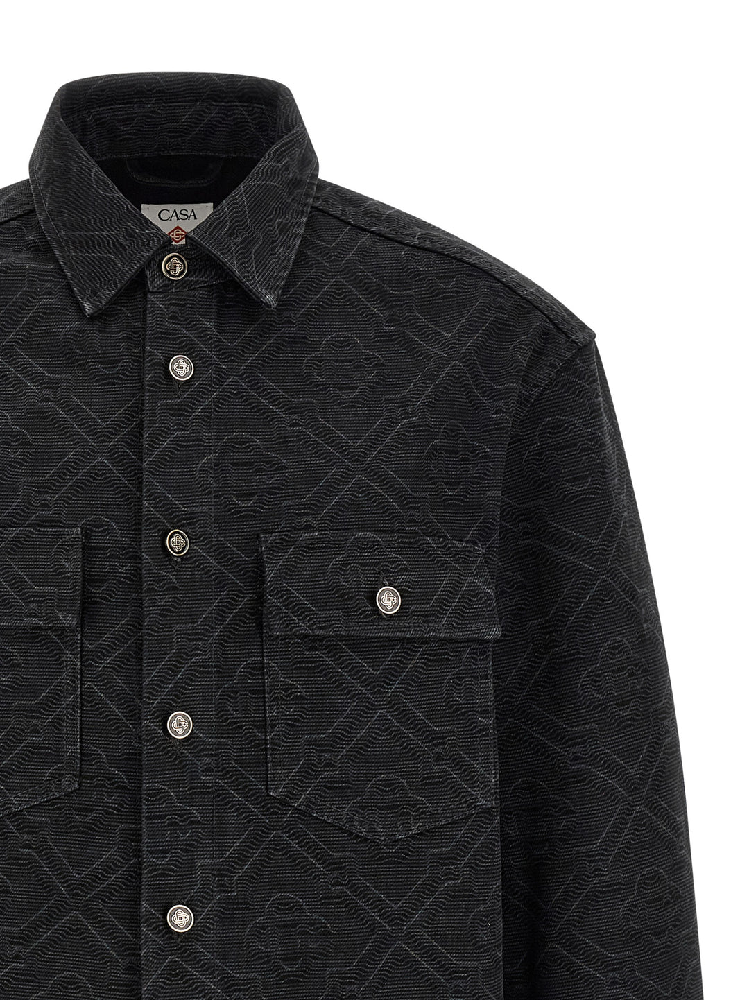Casablanca Black Cotton Blouse