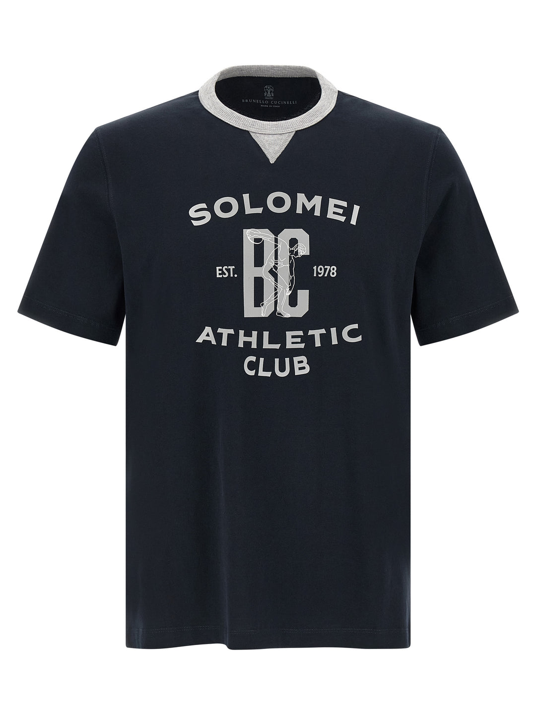 Brunello Cucinelli Blue Cotton T-Shirt
