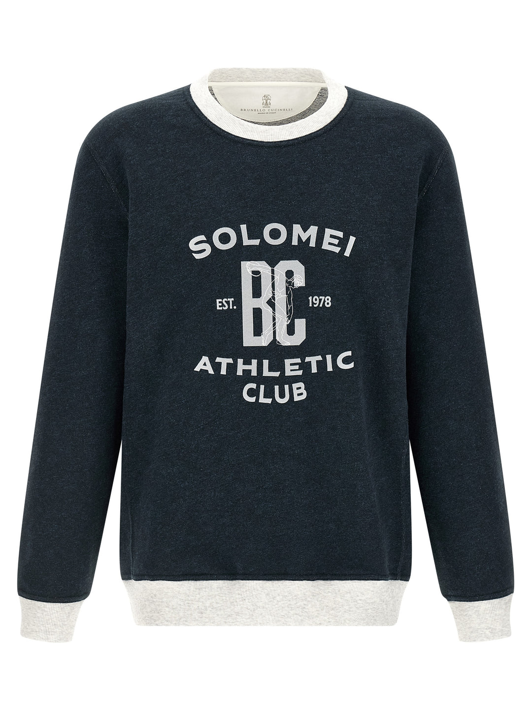 Brunello Cucinelli Blue Cotton Sweatshirt