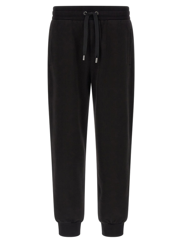 Dolce &amp; Gabbana Black Cotton Joggers (Workout Pants)