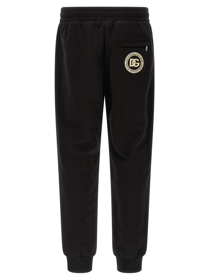 Dolce &amp; Gabbana Black Cotton Joggers (Workout Pants)