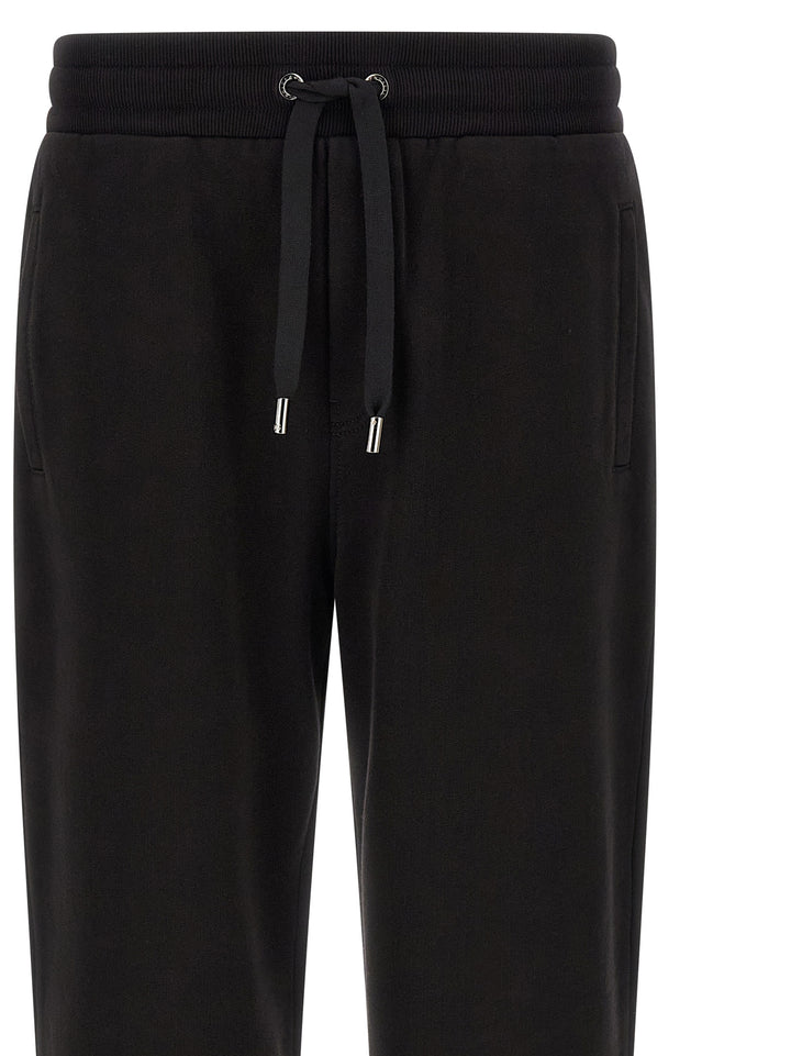 Dolce &amp; Gabbana Black Cotton Joggers (Workout Pants)