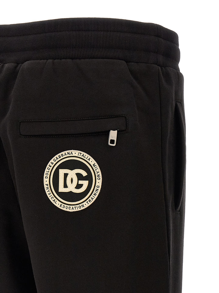 Dolce &amp; Gabbana Black Cotton Joggers (Workout Pants)