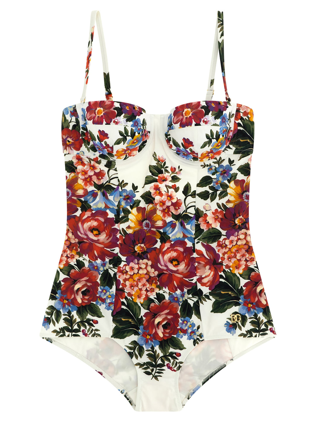 Dolce &amp; Gabbana White Polyamide One-Piece Swimsuit