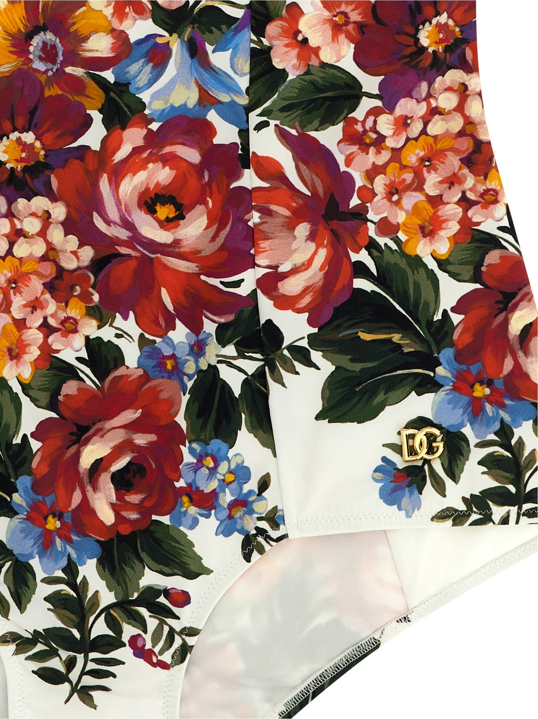 Dolce &amp; Gabbana White Polyamide One-Piece Swimsuit