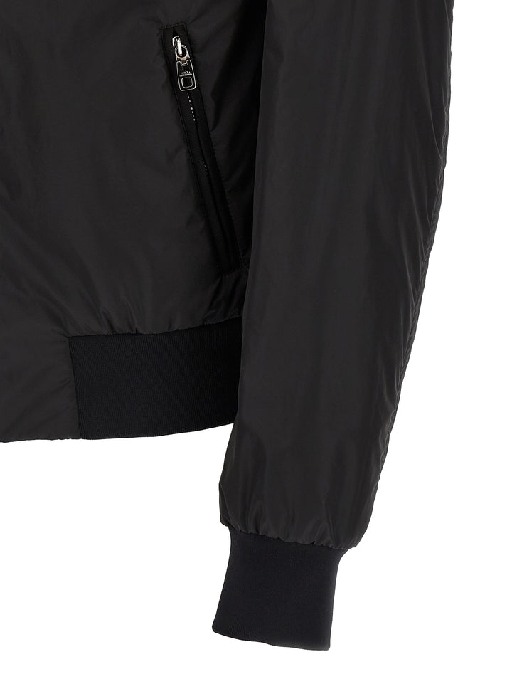 Dolce &amp; Gabbana Black Polyamide Bomber