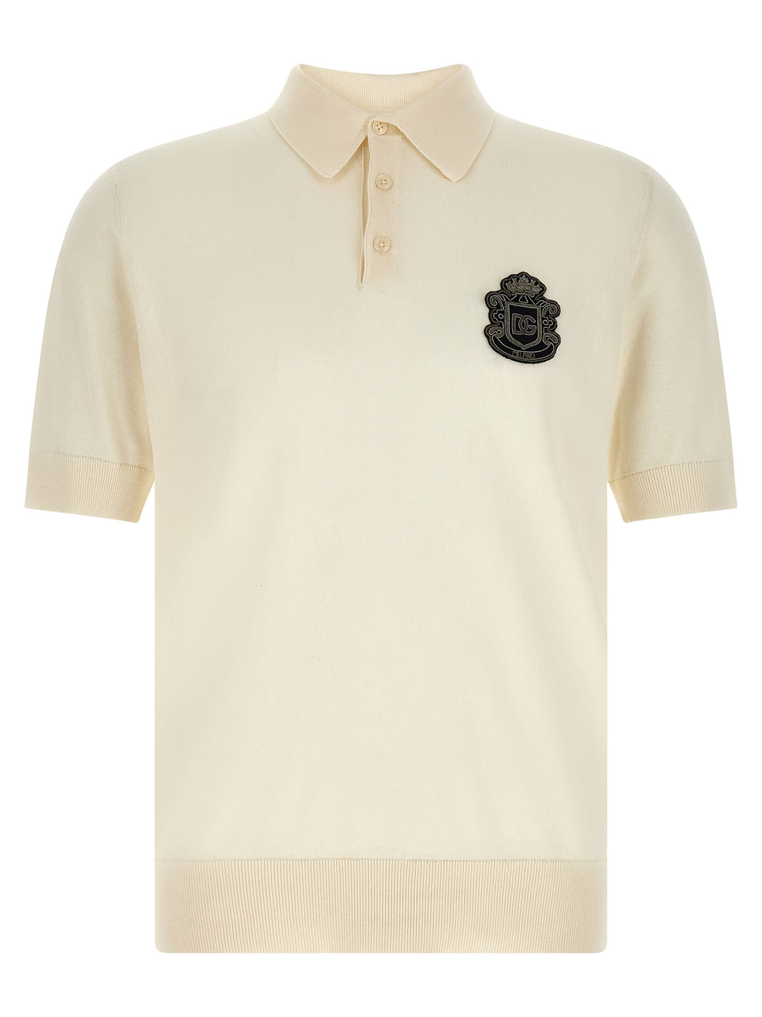 Dolce &amp; Gabbana White Cotton Polo Shirt
