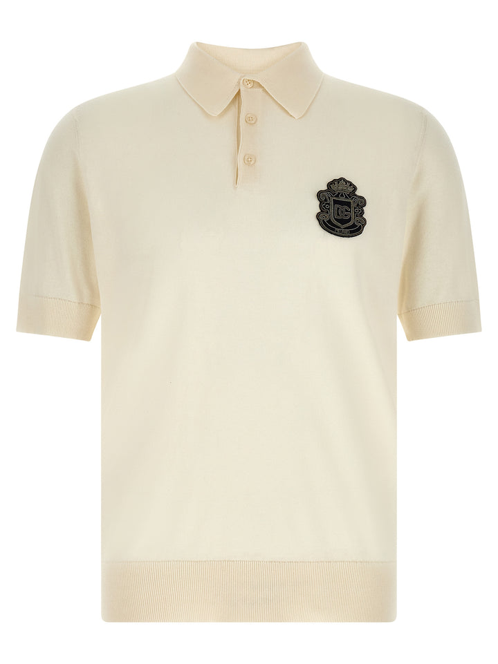 Dolce &amp; Gabbana White Cotton Polo Shirt