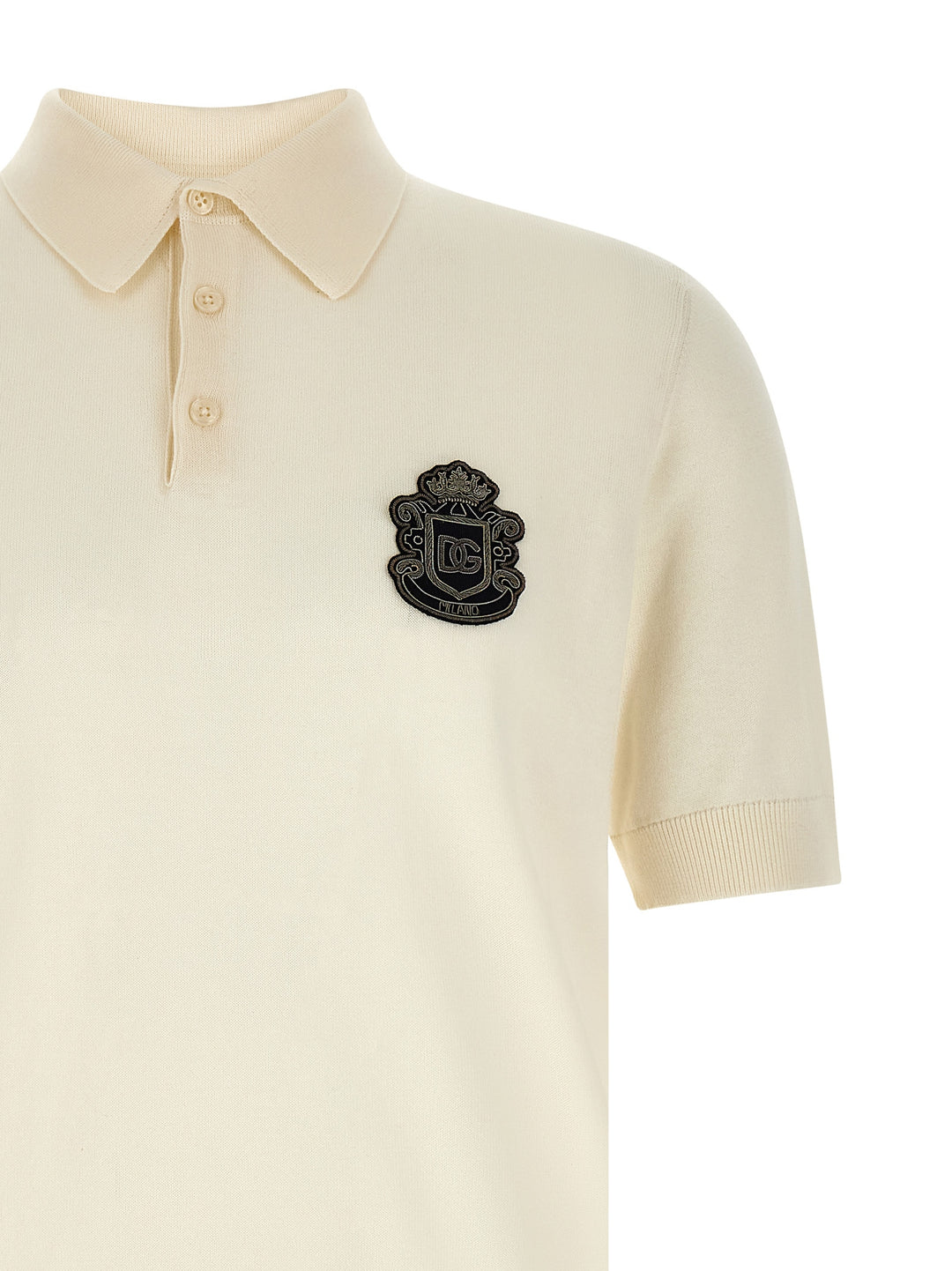 Dolce &amp; Gabbana White Cotton Polo Shirt