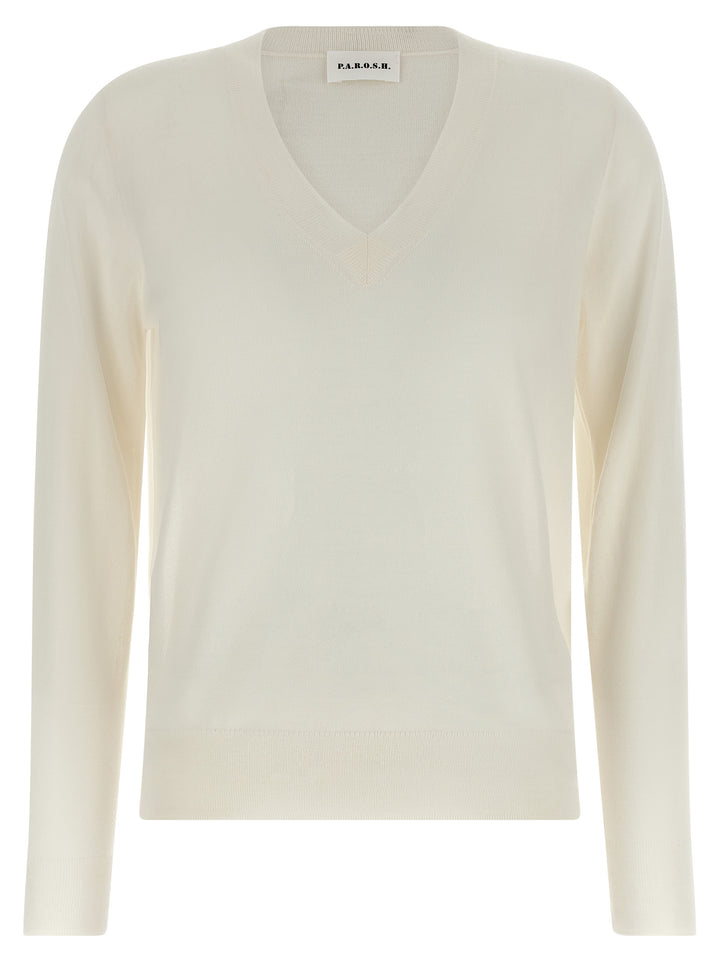 P.A.R.O.S.H. White Wool Cardigan
