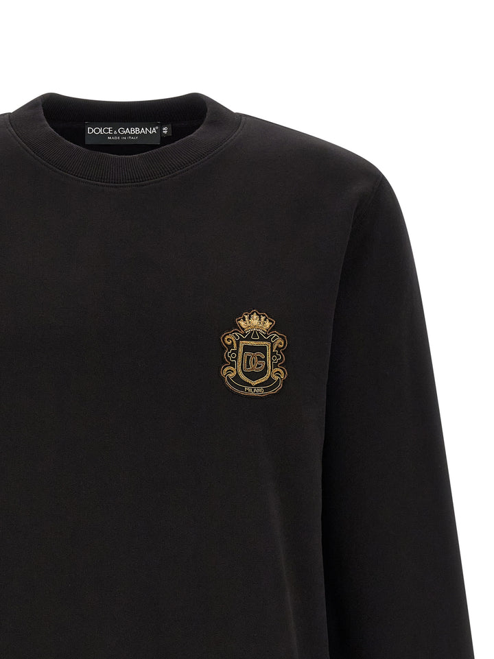 Dolce &amp; Gabbana Black Cotton Sweatshirt