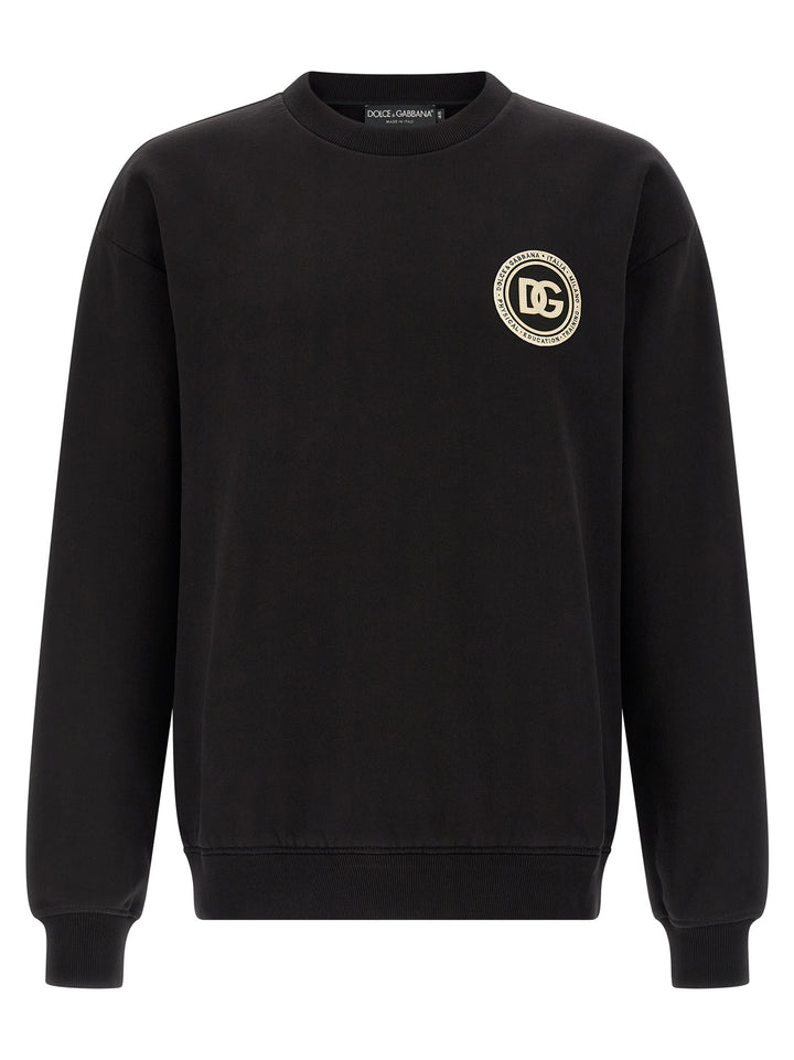 Dolce &amp; Gabbana Black Cotton Sweatshirt