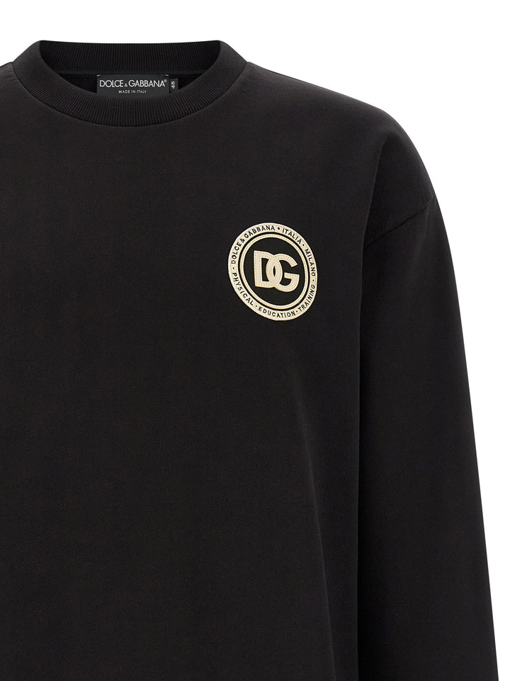 Dolce &amp; Gabbana Black Cotton Sweatshirt