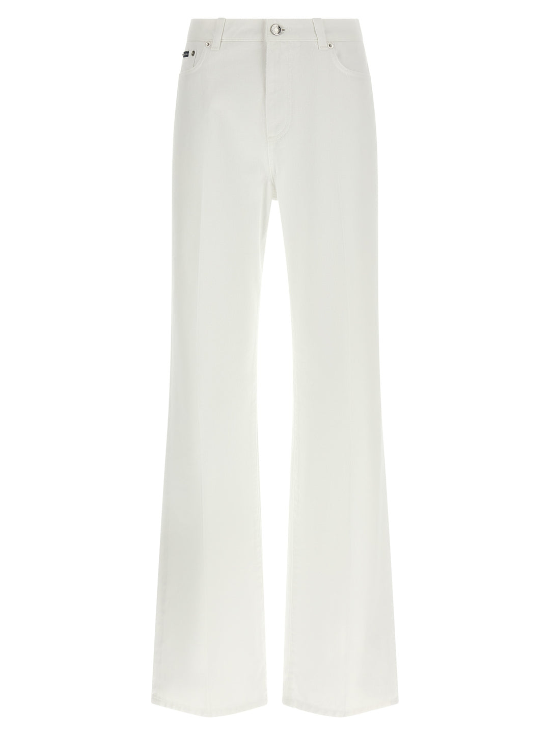 Dolce &amp; Gabbana White Cotton Flared Jeans
