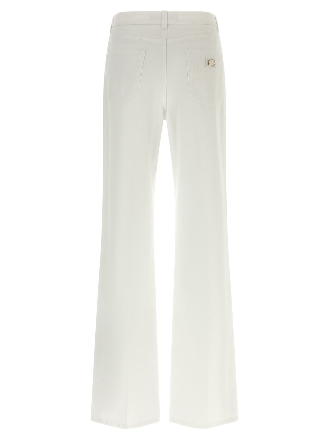 Dolce &amp; Gabbana White Cotton Flared Jeans