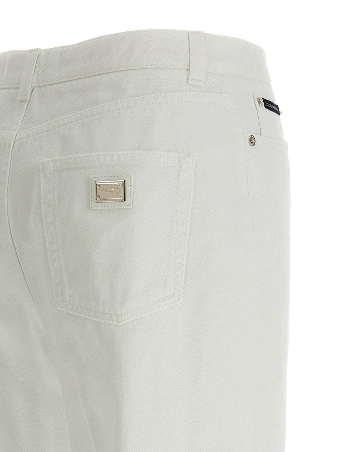 Dolce &amp; Gabbana White Cotton Flared Jeans