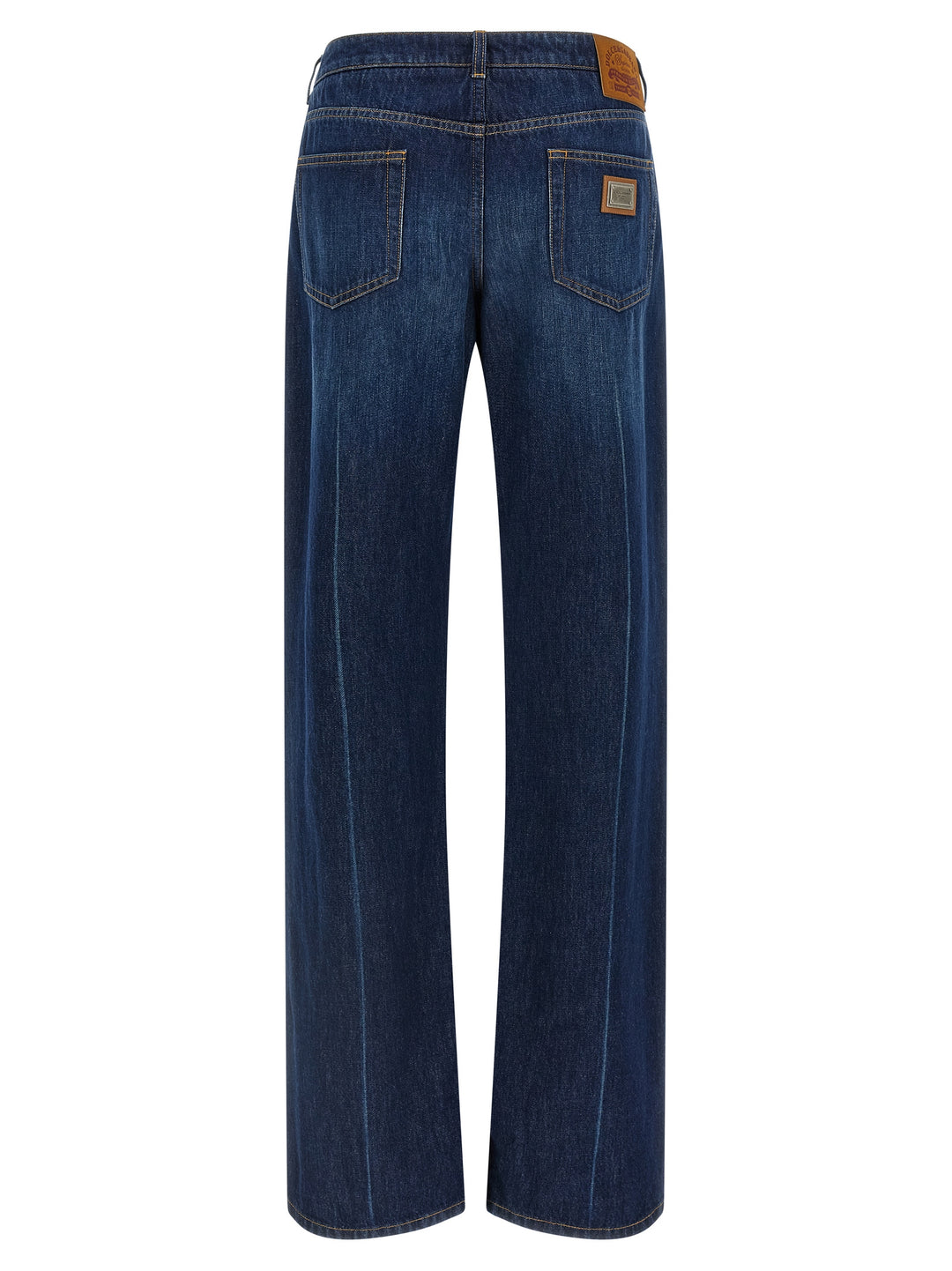 Dolce &amp; Gabbana Blue Cotton Straight-Leg Jeans