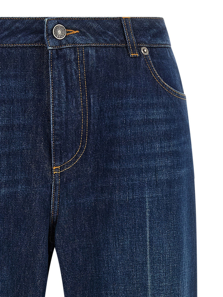 Dolce &amp; Gabbana Blue Cotton Straight-Leg Jeans