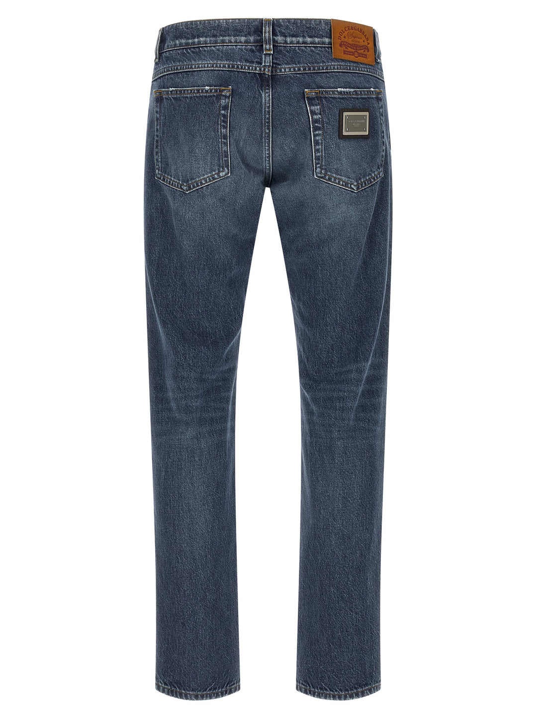 Dolce &amp; Gabbana Blue Cotton Straight-Leg Jeans