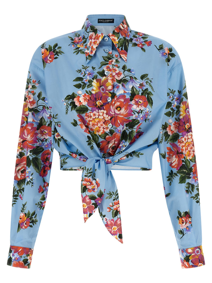 Dolce &amp; Gabbana Blue Cotton Blouse