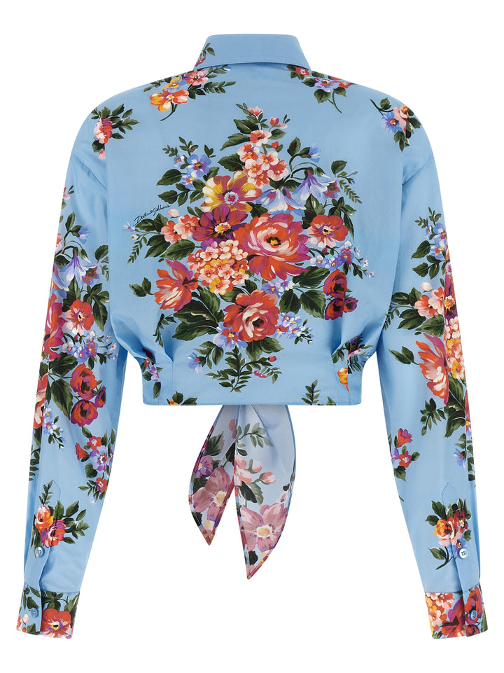 Dolce &amp; Gabbana Blue Cotton Blouse