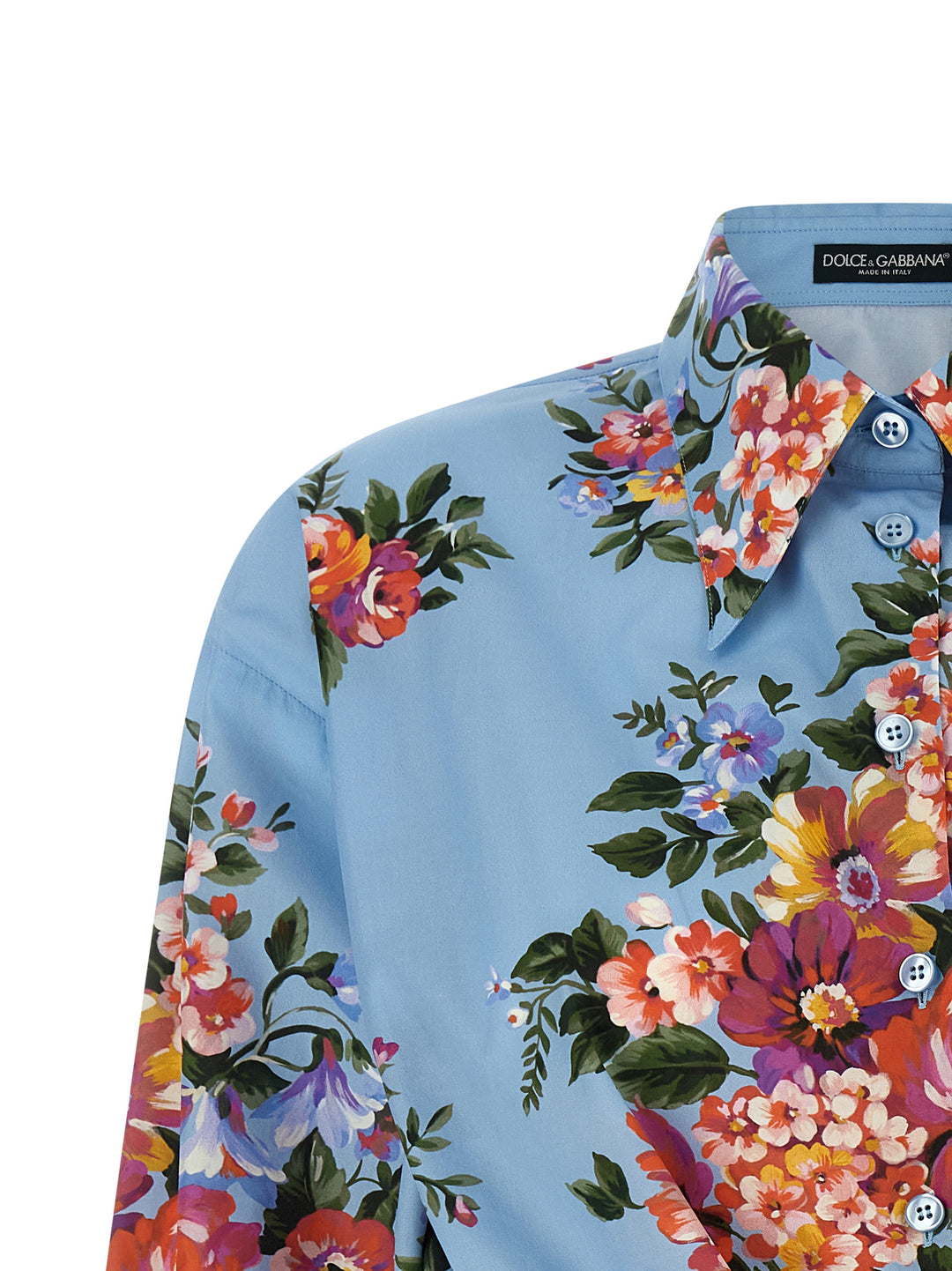 Dolce &amp; Gabbana Blue Cotton Blouse