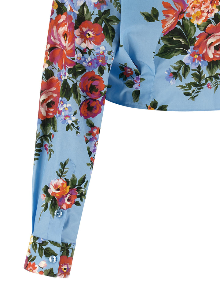 Dolce &amp; Gabbana Blue Cotton Blouse