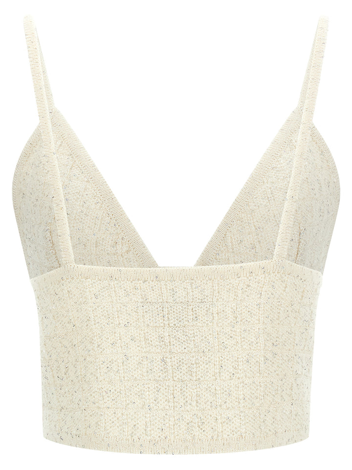 Alessandra Rich White Polyester Tank Tops