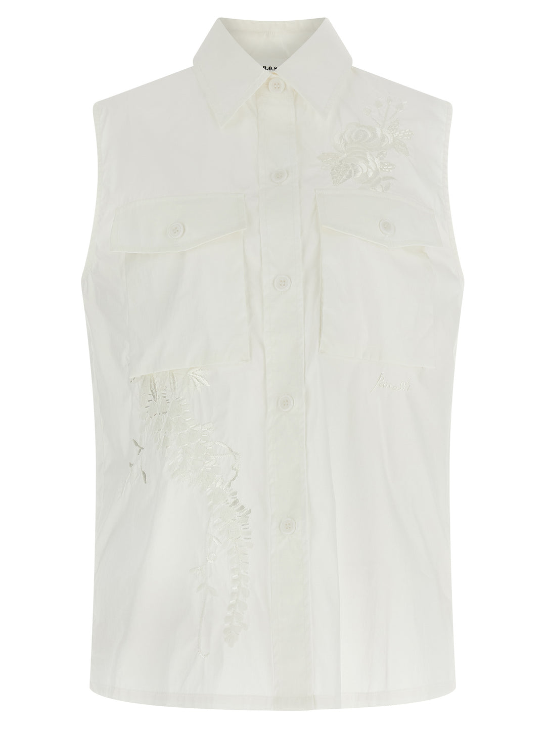 P.A.R.O.S.H. White Polyamide Blouse