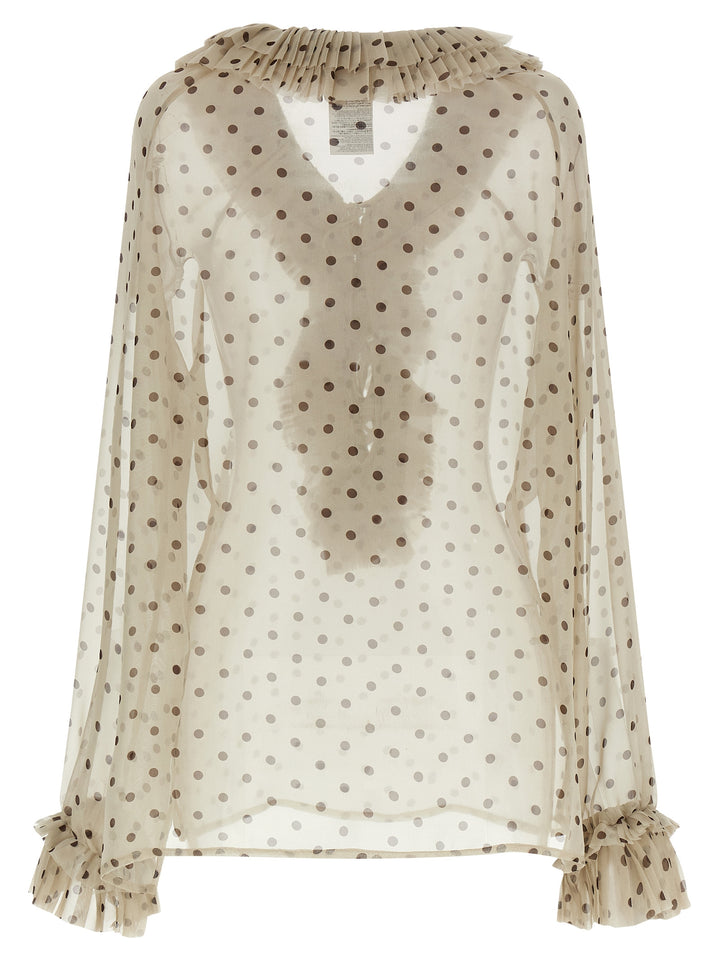 P.A.R.O.S.H. Beige Polyester Blouse