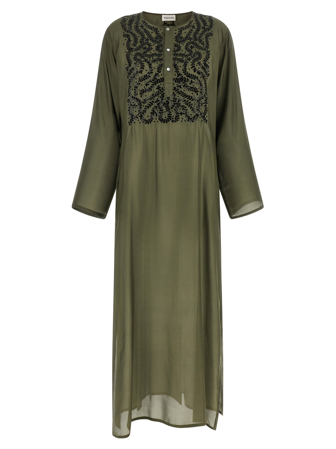 P.A.R.O.S.H. Bicolor Silk Long Dress