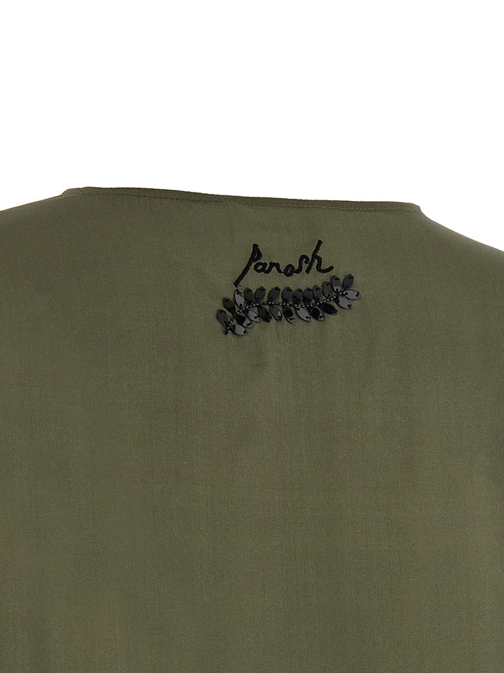 P.A.R.O.S.H. Bicolor Silk Long Dress