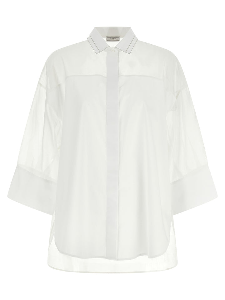 Peserico White Cotton Blouse