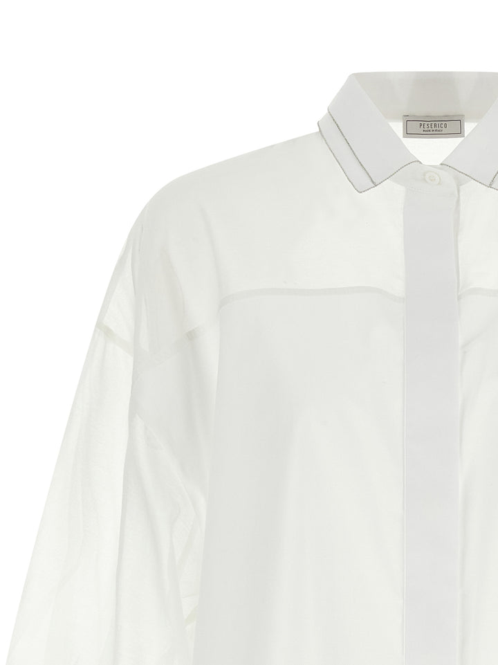 Peserico White Cotton Blouse