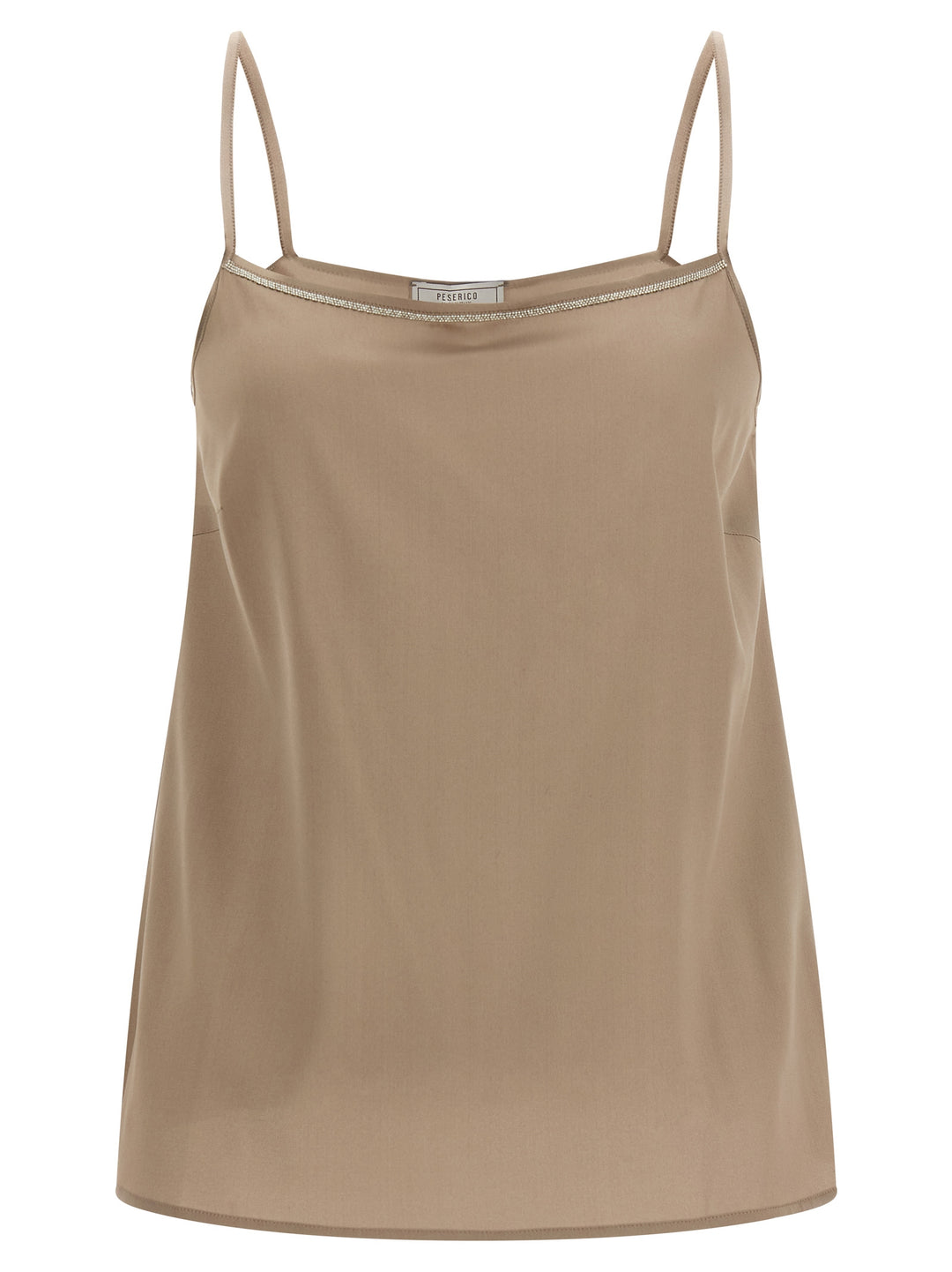 Peserico Brown Silk Blouse