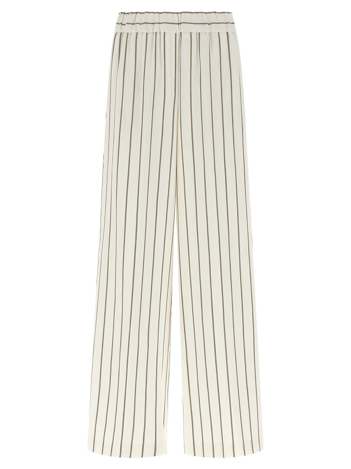 Peserico White Linen Casual Pants