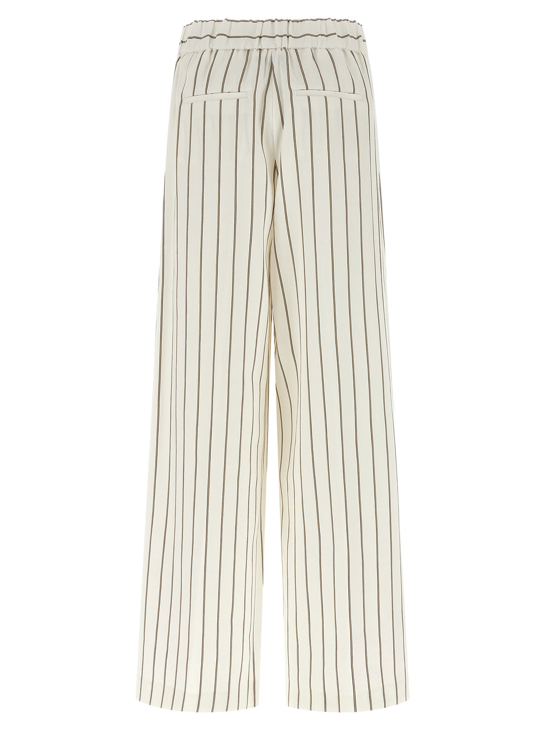Peserico White Linen Casual Pants