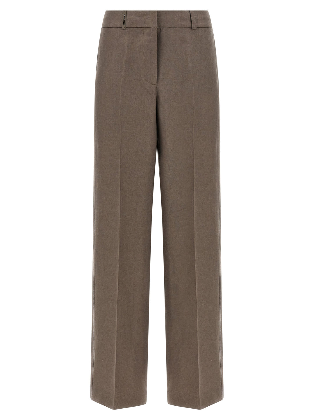 Peserico Brown Linen Pants