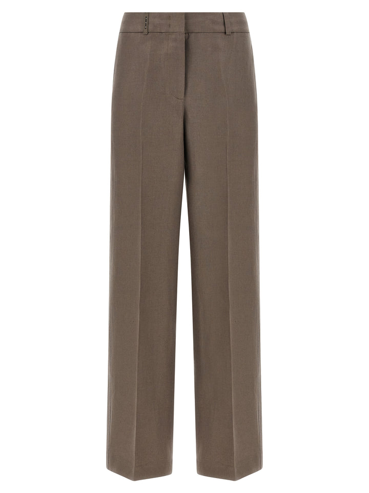 Peserico Brown Linen Pants