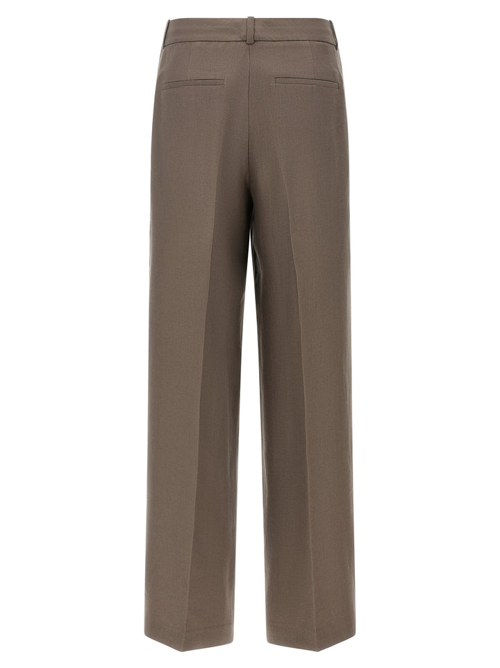Peserico Brown Linen Pants
