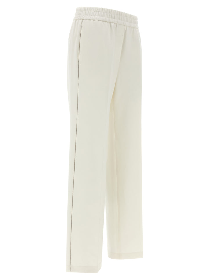 Peserico White Cotton Casual Pants
