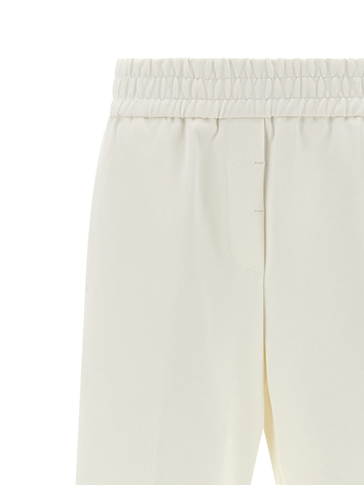 Peserico White Cotton Casual Pants